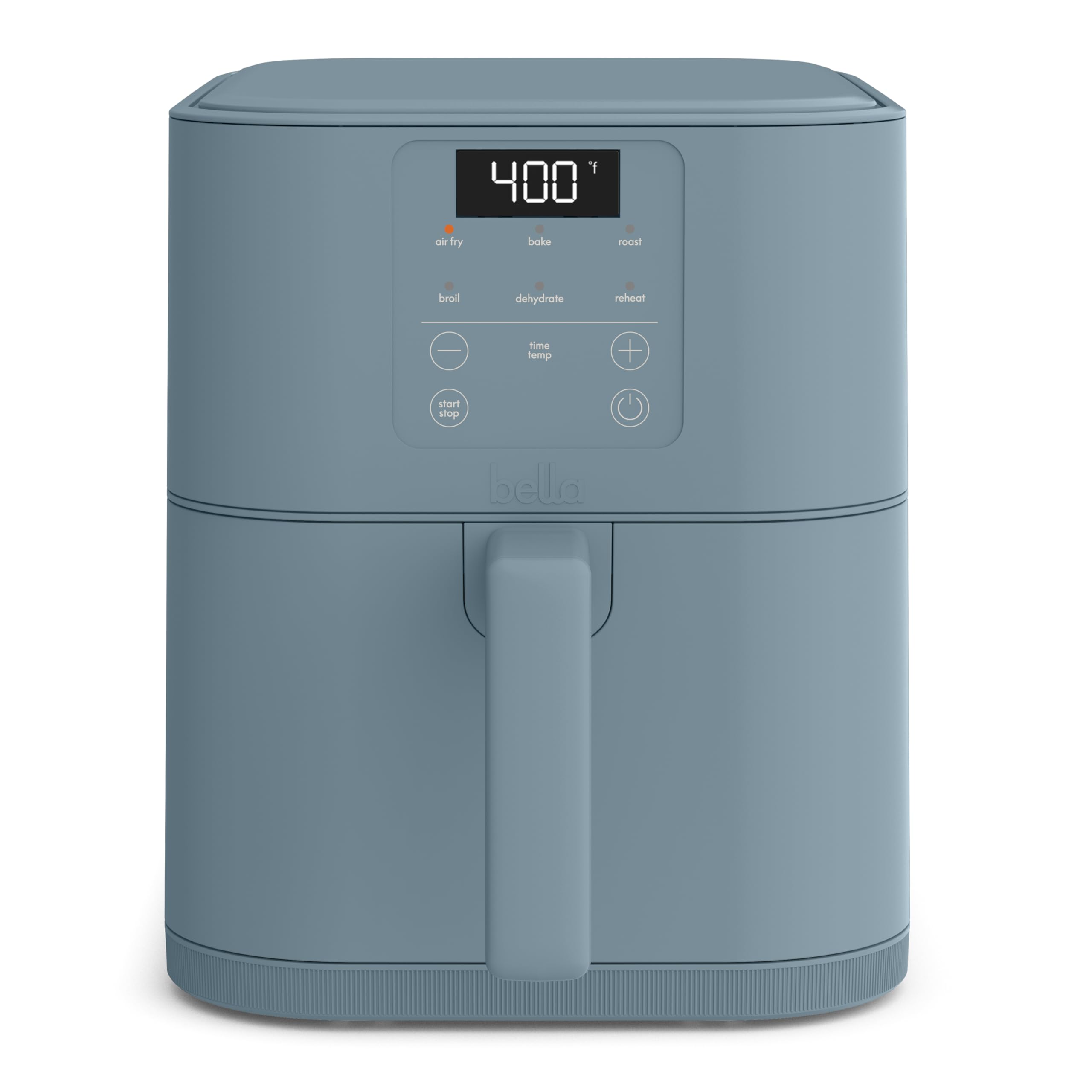 bella 6 Qt Slim Air Fryer, Fits-anywhere™ Kitchenware, EverGood™ Ceramic Nonstick Coating, Adjustable Temperature, 6 Preset Cooking Options, 60 Min Auto Shutoff w Audible Tone, 5lb Capacity, Oatmilk